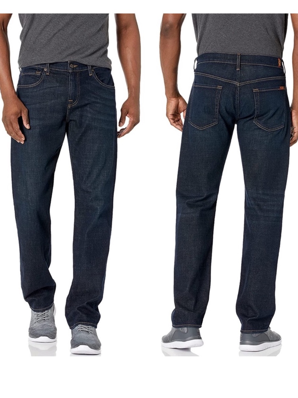 7 For All Mankind Men’s size 32 x 30 Carsen Dark Wash Straight Leg Stretch Jeans